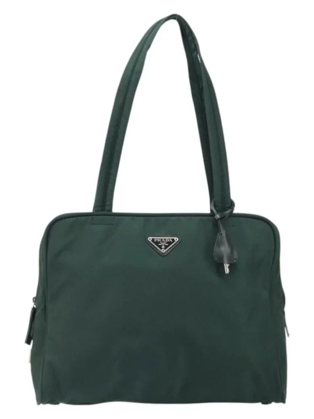 PRADA Tote Bag Nylon Green Silver Auth - Picture 2 of 16